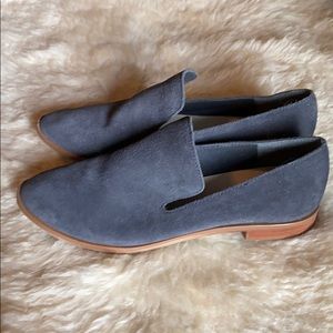 Crown Vintage, blue suede loafers. Women’s Size 6.